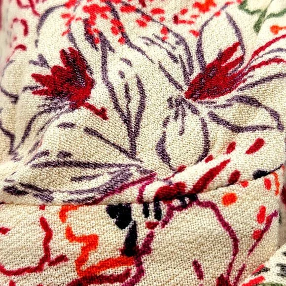 Torrid Womens Floral Boho Tunic   Lace-Up With Long Sleeves Size 1 - Picture 10 of 11